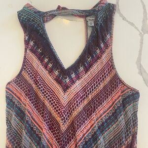 Colorful Sleeveless Chevron dress.